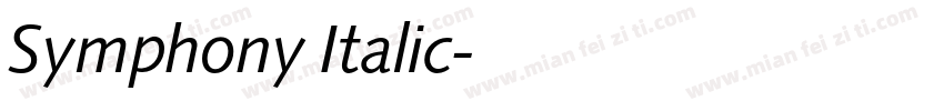 Symphony Italic字体转换